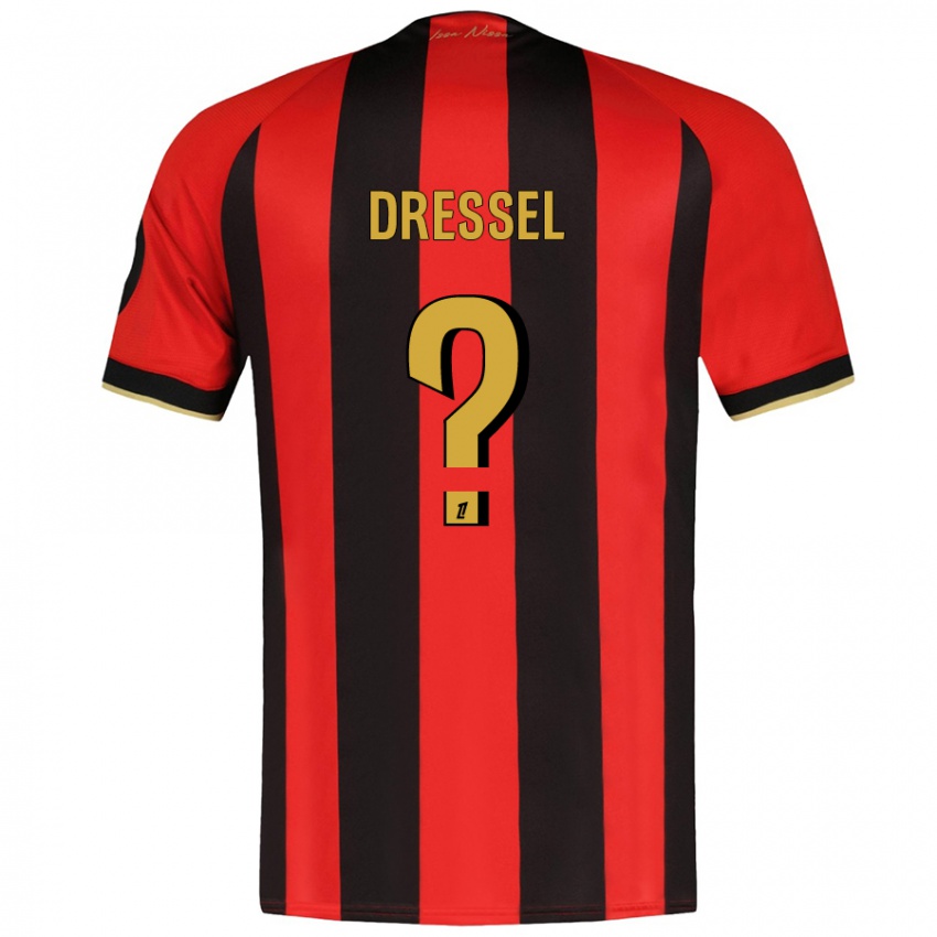 Kinder Charlie Dressel #0 Rot Schwarz Heimtrikot Trikot 2024/25 T-Shirt