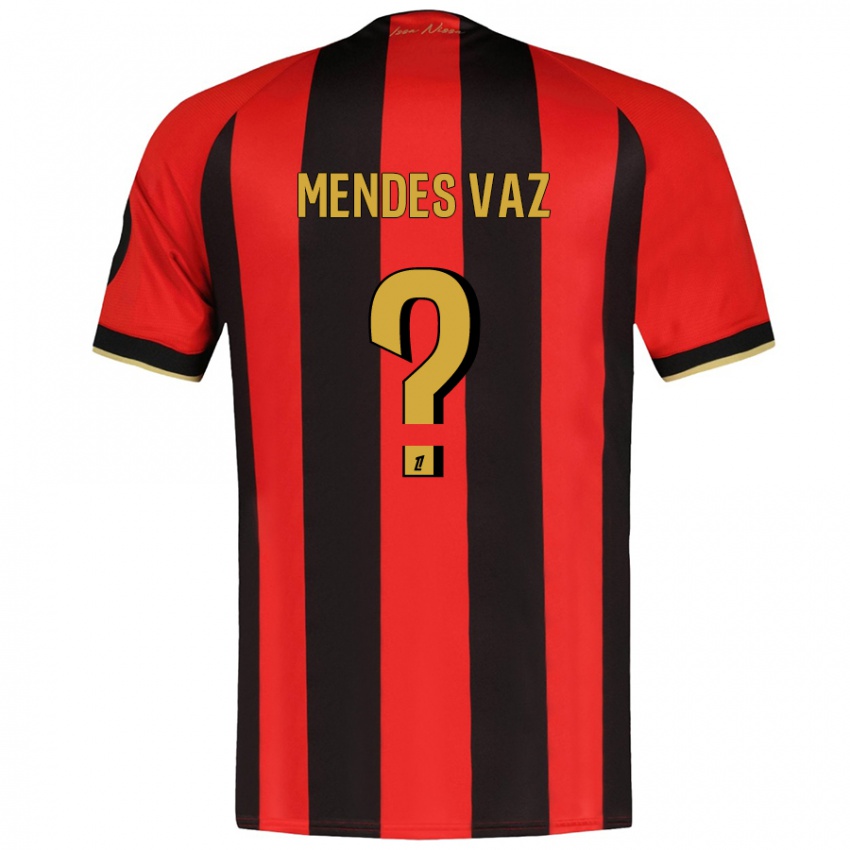 Kinder Hernâni Mendes Vaz #0 Rot Schwarz Heimtrikot Trikot 2024/25 T-Shirt