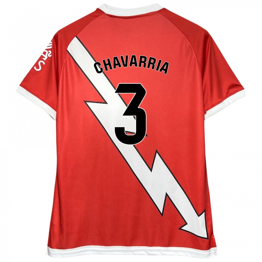 Kinder Pep Chavarría #3 Weiß Rot Heimtrikot Trikot 2024/25 T-Shirt