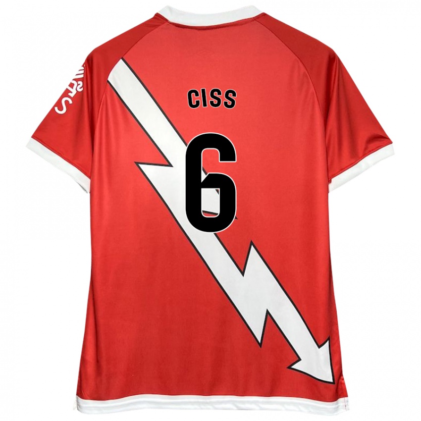 Kinder Pathé Ciss #6 Weiß Rot Heimtrikot Trikot 2024/25 T-Shirt