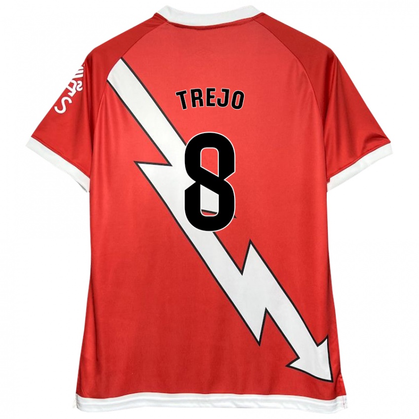 Kinder Óscar Trejo #8 Weiß Rot Heimtrikot Trikot 2024/25 T-Shirt