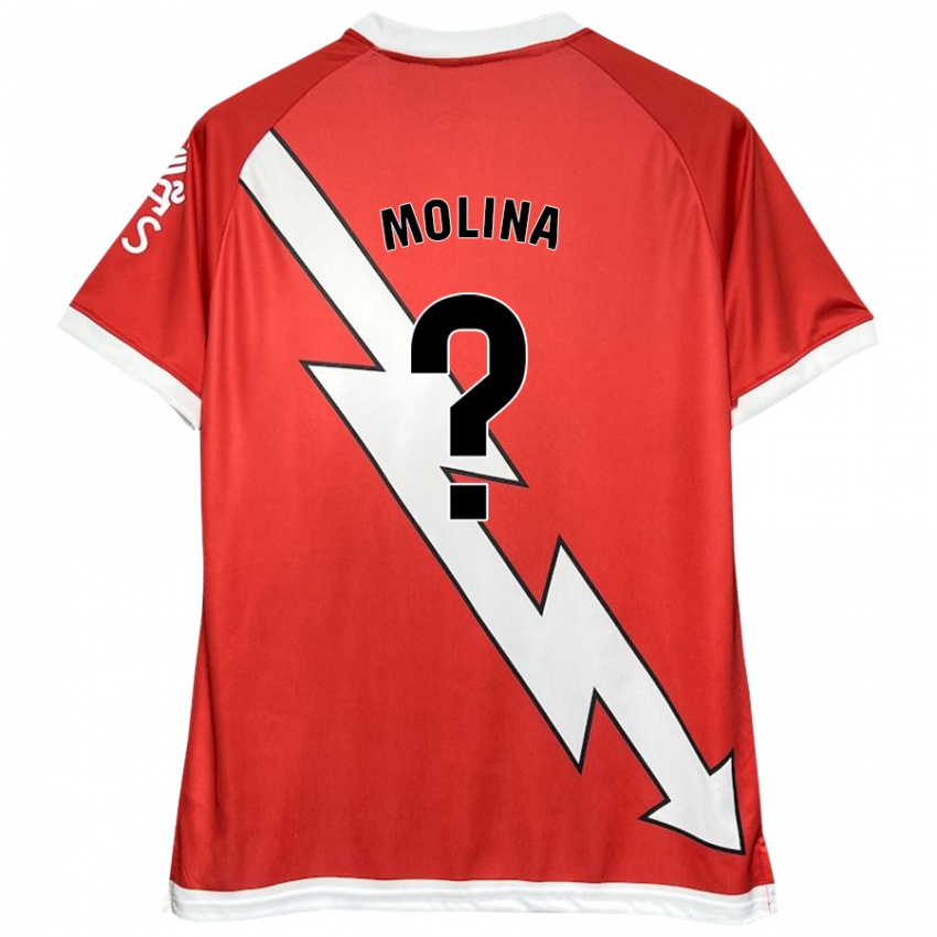 Kinder Adrián Molina #0 Weiß Rot Heimtrikot Trikot 2024/25 T-Shirt