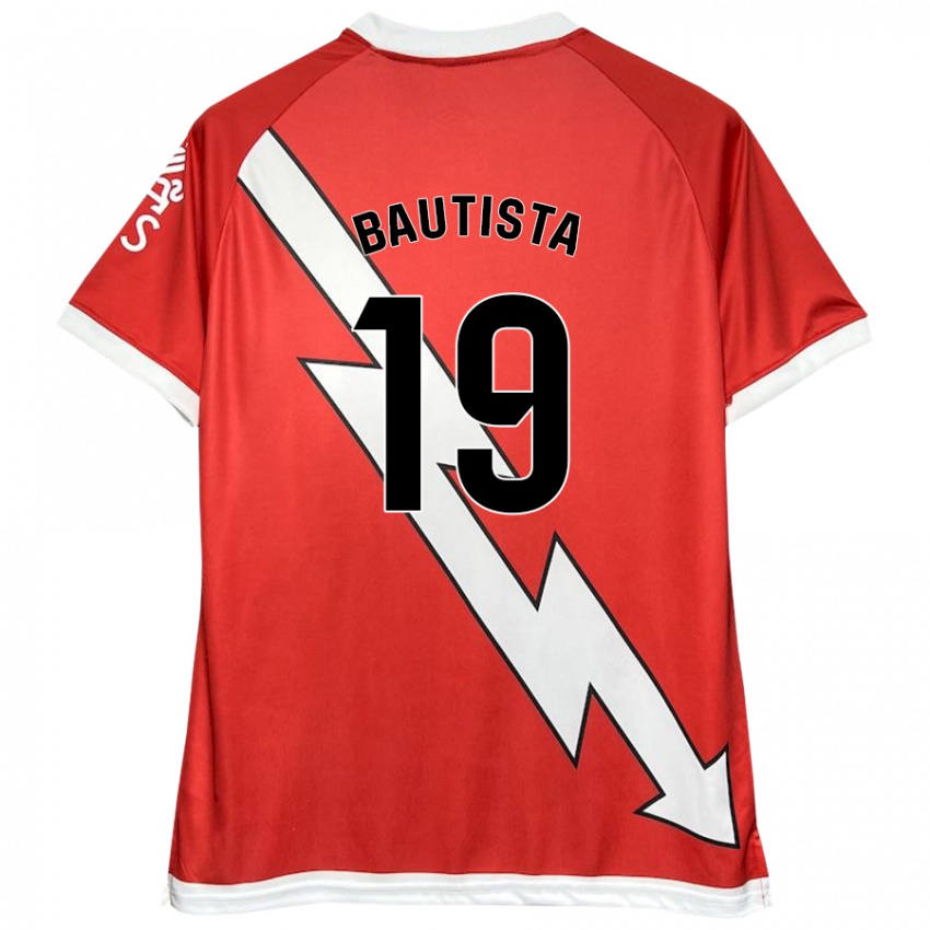 Kinder Carla Bautista #19 Weiß Rot Heimtrikot Trikot 2024/25 T-Shirt