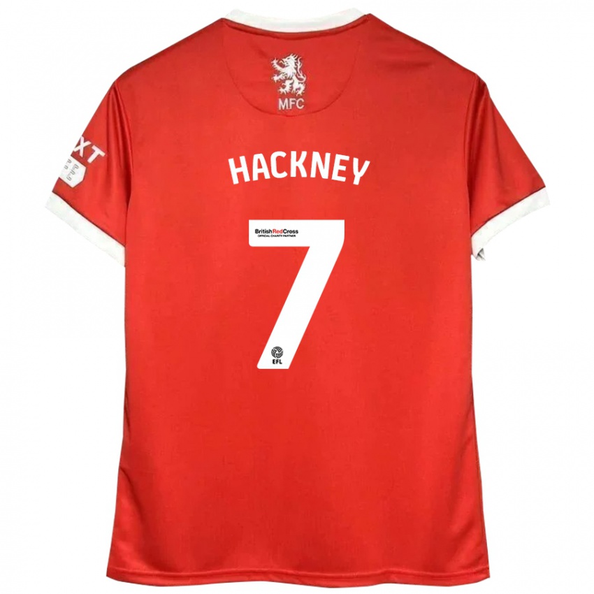 Kinder Hayden Hackney #7 Rot Weiß Heimtrikot Trikot 2024/25 T-Shirt