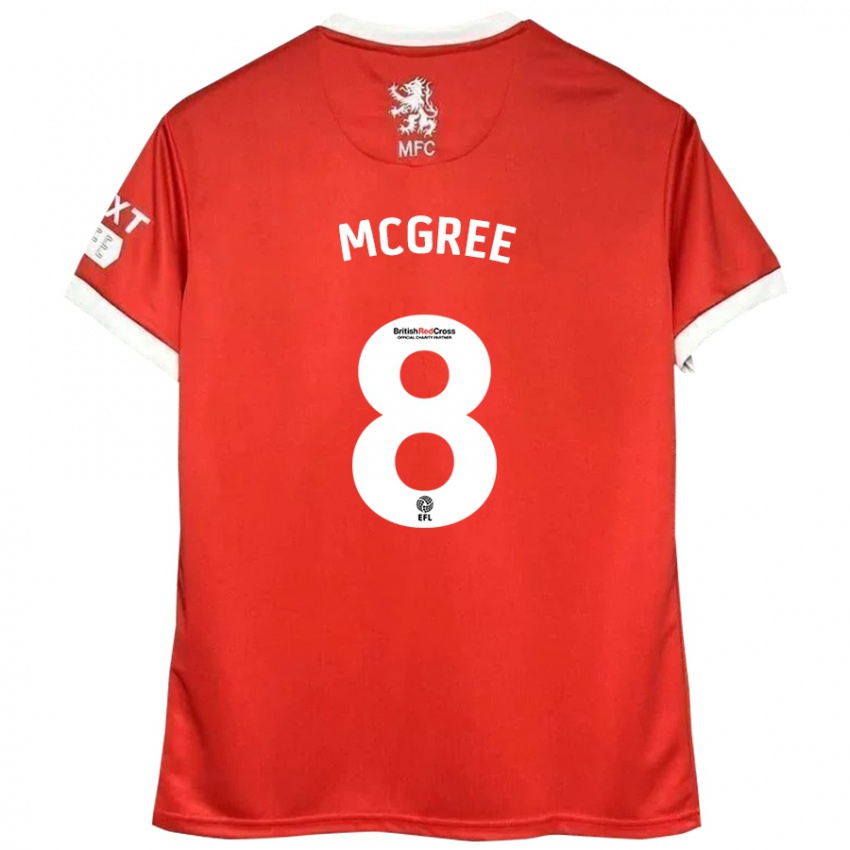 Kinder Riley Mcgree #8 Rot Weiß Heimtrikot Trikot 2024/25 T-Shirt