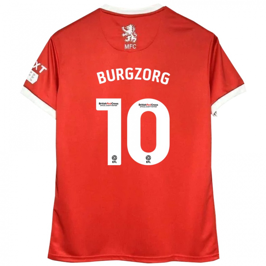 Kinder Delano Burgzorg #10 Rot Weiß Heimtrikot Trikot 2024/25 T-Shirt