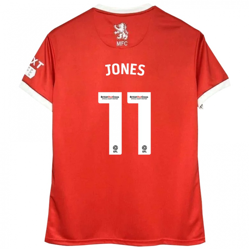 Kinder Isaiah Jones #11 Rot Weiß Heimtrikot Trikot 2024/25 T-Shirt