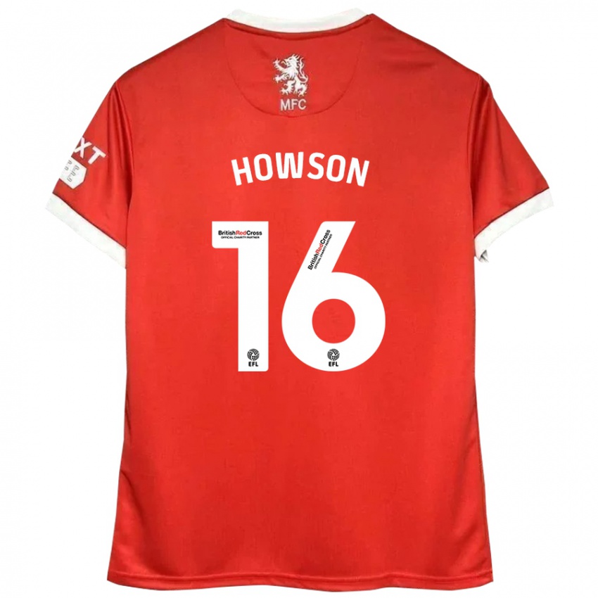 Kinder Jonathan Howson #16 Rot Weiß Heimtrikot Trikot 2024/25 T-Shirt