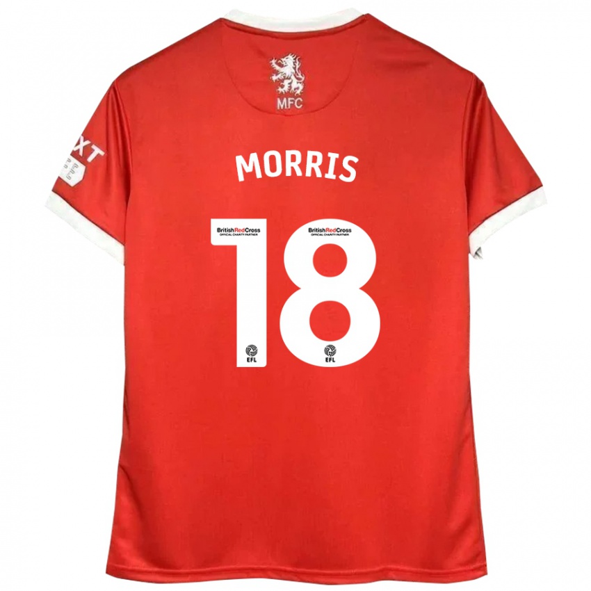 Kinder Aidan Morris #18 Rot Weiß Heimtrikot Trikot 2024/25 T-Shirt