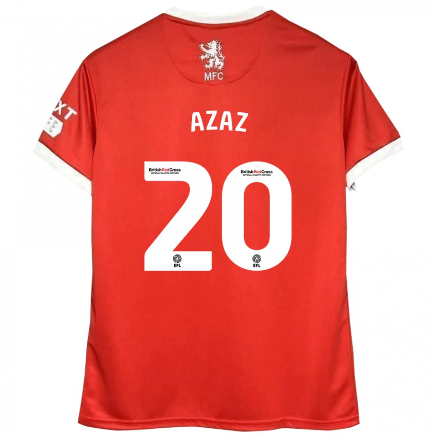 Kinder Finn Azaz #20 Rot Weiß Heimtrikot Trikot 2024/25 T-Shirt