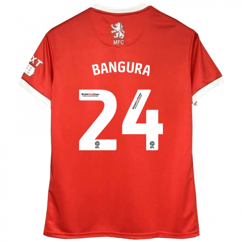 Kinder Alex Bangura #24 Rot Weiß Heimtrikot Trikot 2024/25 T-Shirt