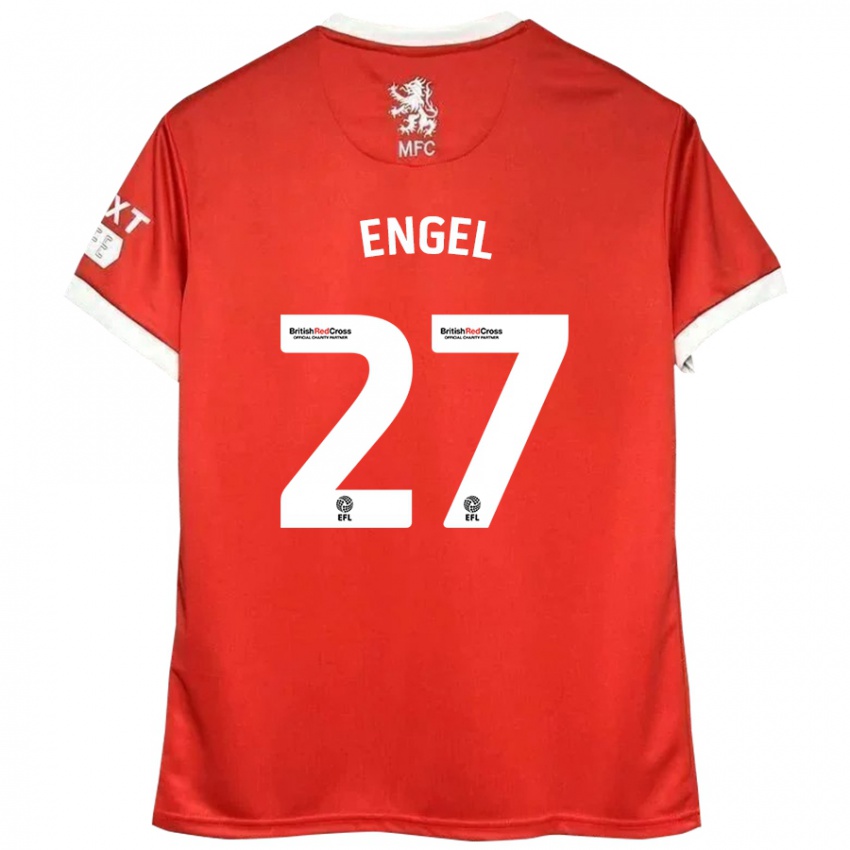 Kinder Lukas Engel #27 Rot Weiß Heimtrikot Trikot 2024/25 T-Shirt