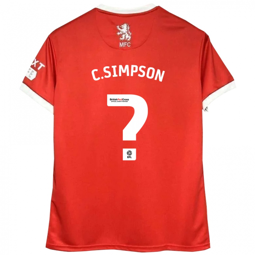 Kinder Cameron Simpson #0 Rot Weiß Heimtrikot Trikot 2024/25 T-Shirt