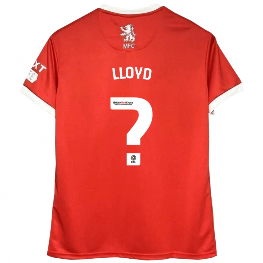 Kinder Oliver Lloyd #0 Rot Weiß Heimtrikot Trikot 2024/25 T-Shirt