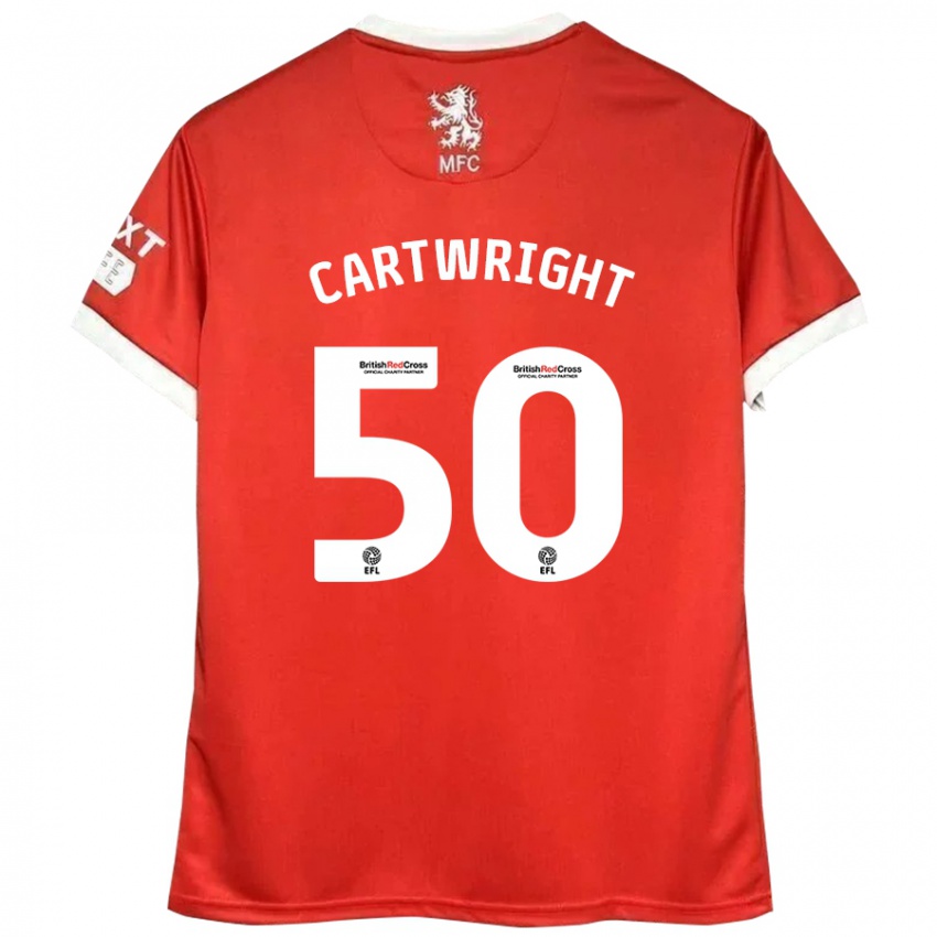 Kinder Fin Cartwright #50 Rot Weiß Heimtrikot Trikot 2024/25 T-Shirt