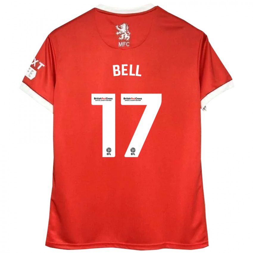 Kinder Millie Bell #17 Rot Weiß Heimtrikot Trikot 2024/25 T-Shirt