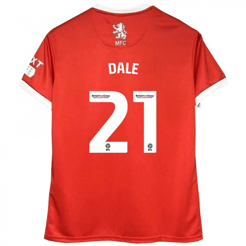 Kinder Faye Dale #21 Rot Weiß Heimtrikot Trikot 2024/25 T-Shirt