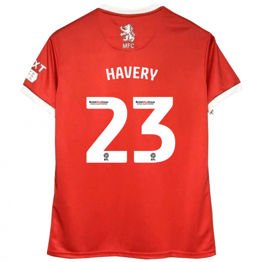 Kinder Nicole Havery #23 Rot Weiß Heimtrikot Trikot 2024/25 T-Shirt