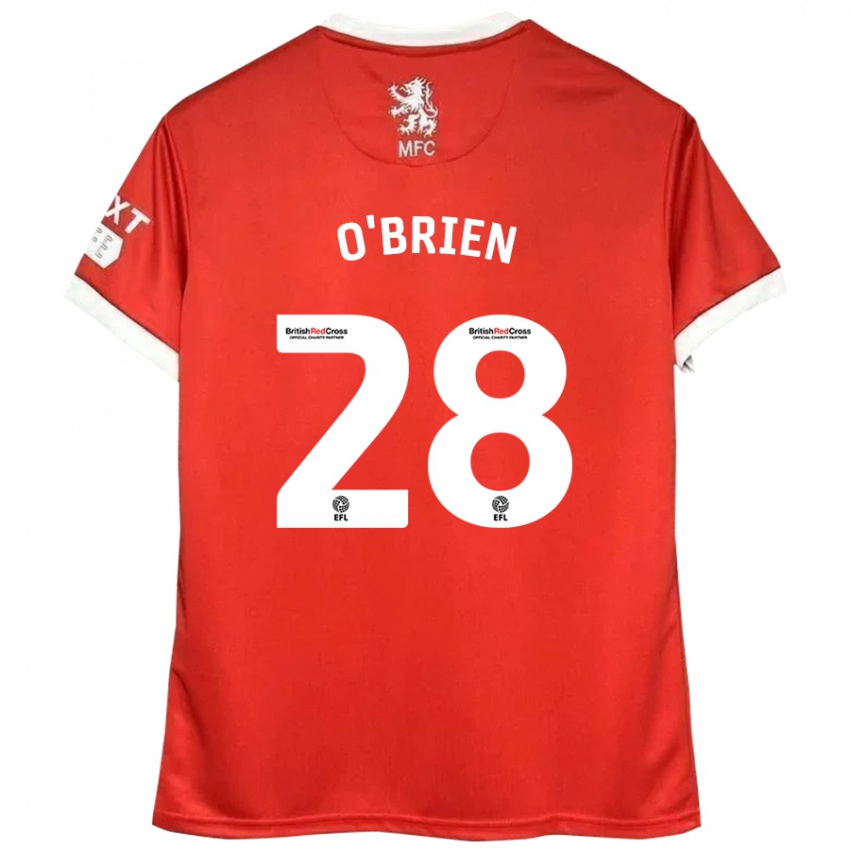 Kinder Lewis O'brien #28 Rot Weiß Heimtrikot Trikot 2024/25 T-Shirt