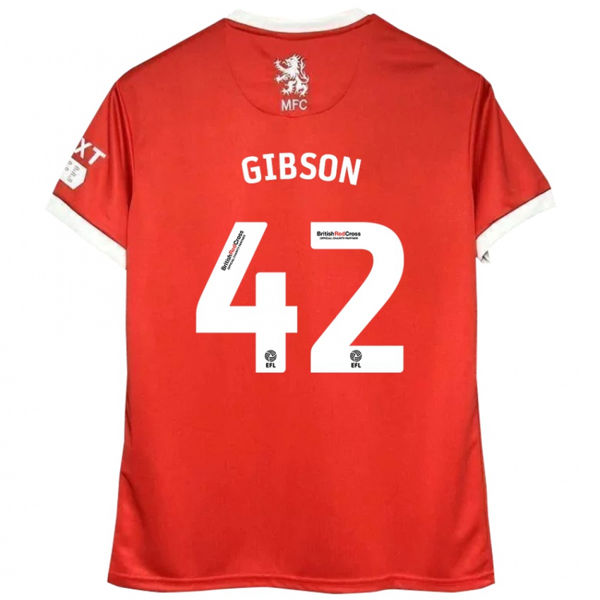 Kinder Joseph Gibson #42 Rot Weiß Heimtrikot Trikot 2024/25 T-Shirt