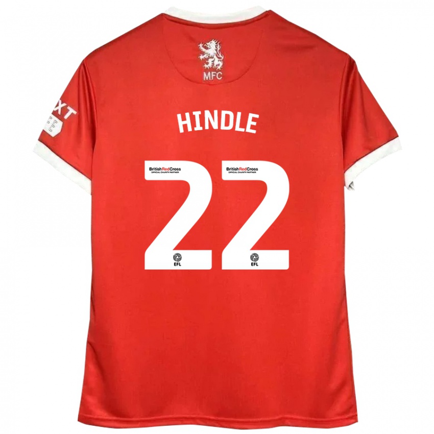 Kinder Rachel Hindle #22 Rot Weiß Heimtrikot Trikot 2024/25 T-Shirt