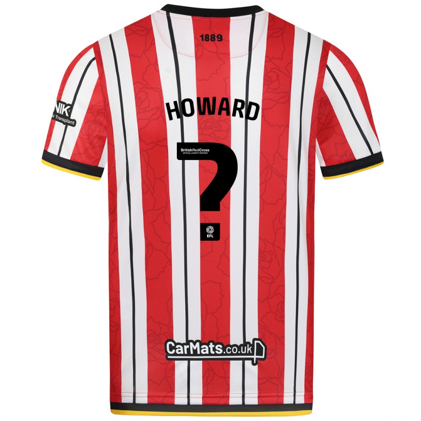 Kinder Theo Howard #0 Rot Weiße Streifen Heimtrikot Trikot 2024/25 T-Shirt