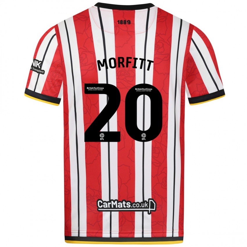 Kinder Izzy Morfitt #20 Rot Weiße Streifen Heimtrikot Trikot 2024/25 T-Shirt