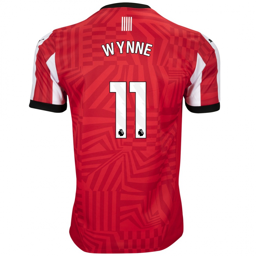 Kinder Megan Wynne #11 Rot Weiß Heimtrikot Trikot 2024/25 T-Shirt