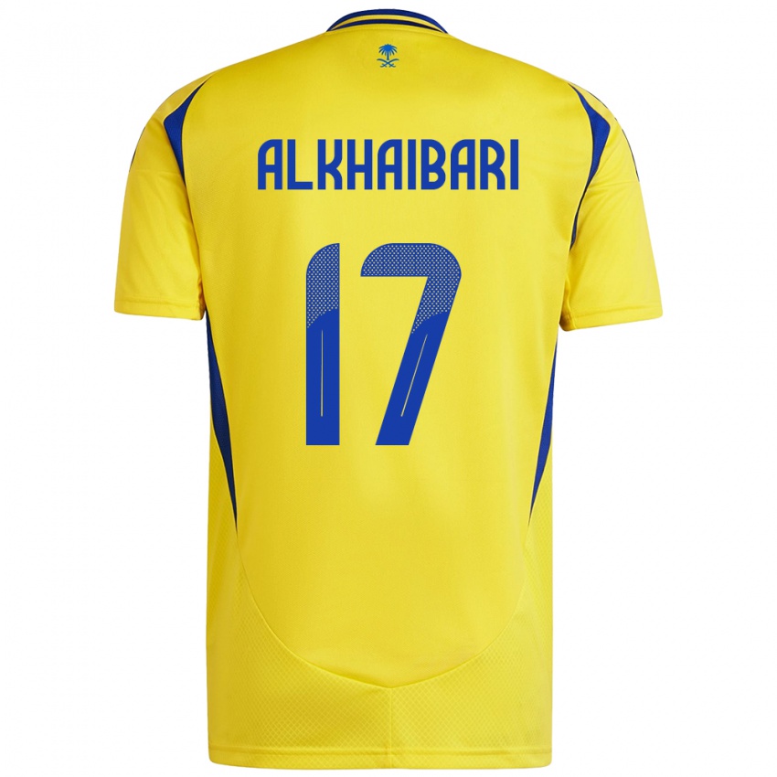 Kinder Abdullah Al-Khaibari #17 Gelb Blau Heimtrikot Trikot 2024/25 T-Shirt