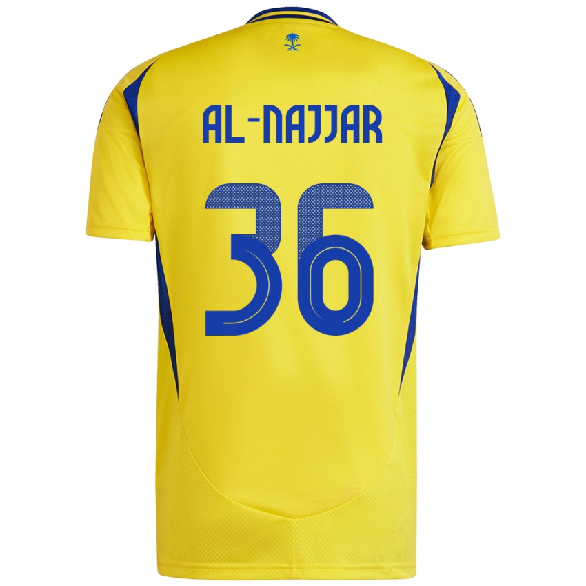 Kinder Raghed Al-Najjar #36 Gelb Blau Heimtrikot Trikot 2024/25 T-Shirt