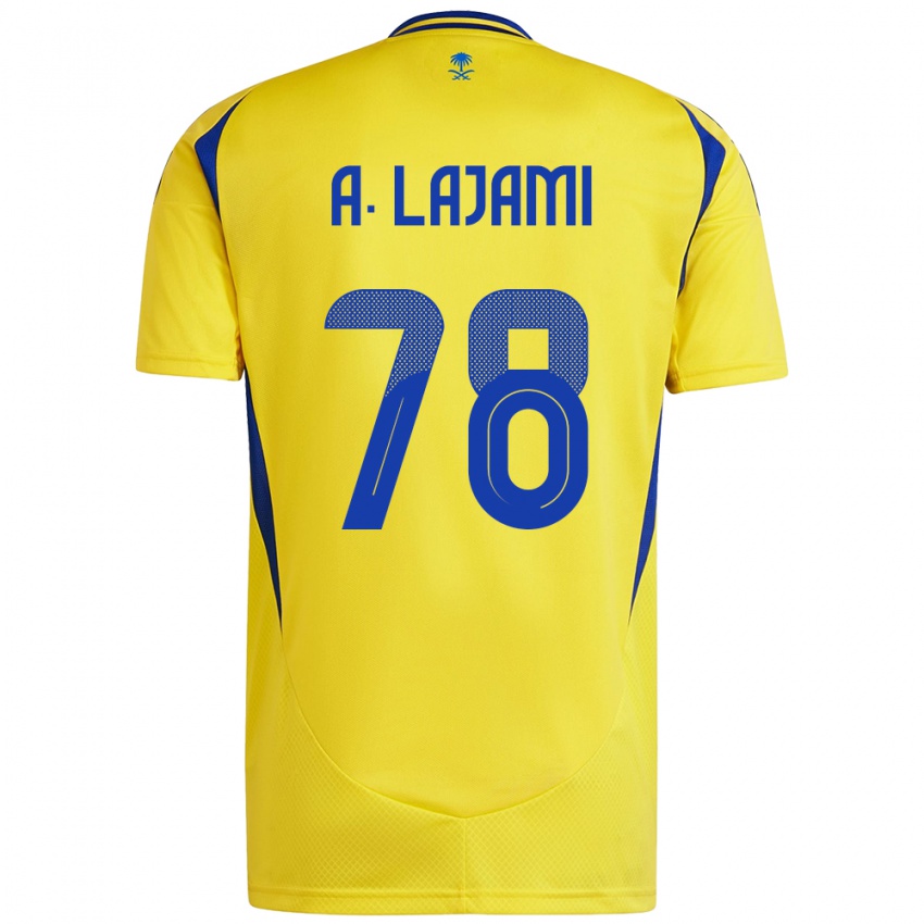 Kinder Ali Lajami #78 Gelb Blau Heimtrikot Trikot 2024/25 T-Shirt