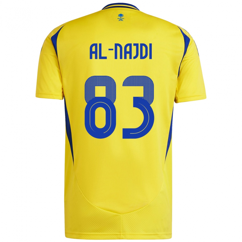 Kinder Salem Al-Najdi #83 Gelb Blau Heimtrikot Trikot 2024/25 T-Shirt