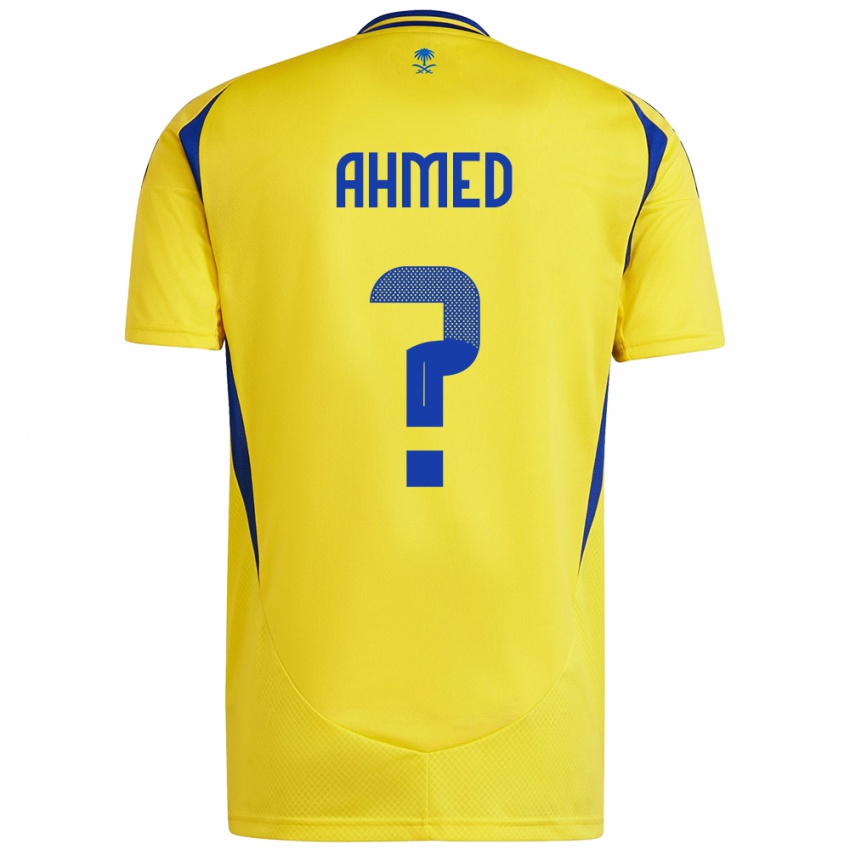 Kinder Al Anood Ahmed #0 Gelb Blau Heimtrikot Trikot 2024/25 T-Shirt