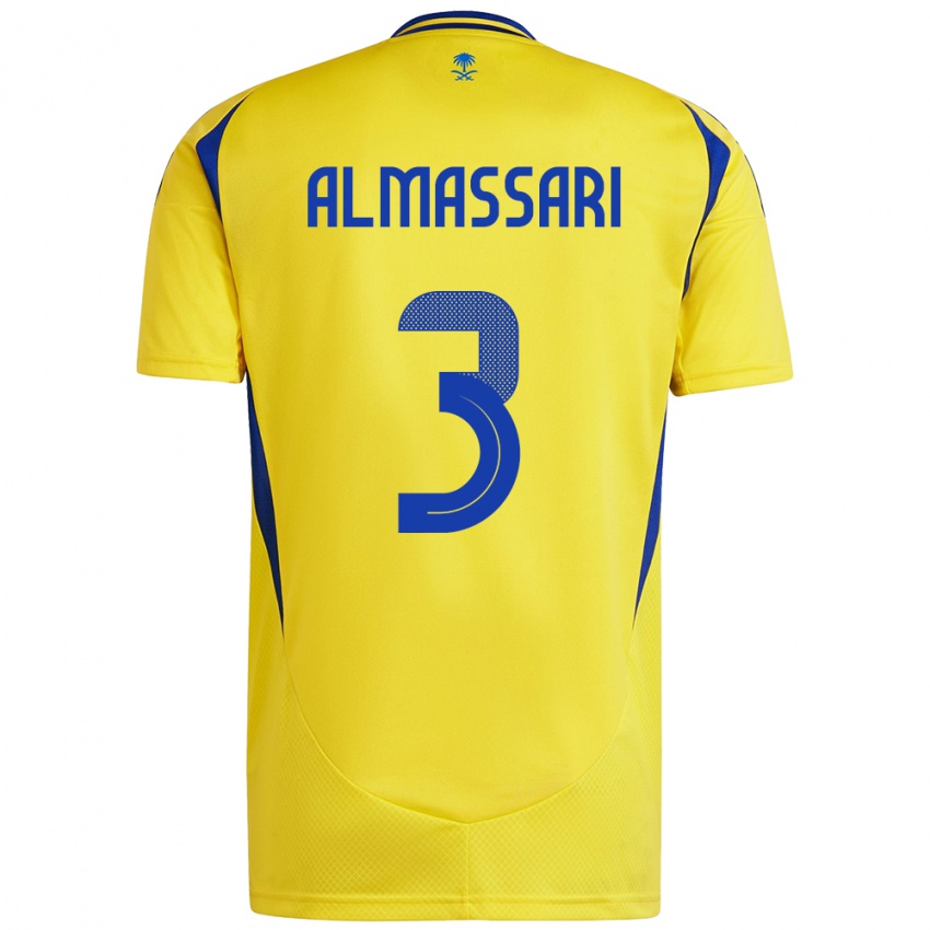 Kinder Wadha Almassari #3 Gelb Blau Heimtrikot Trikot 2024/25 T-Shirt