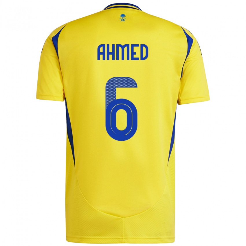 Kinder Aseel Ahmed #6 Gelb Blau Heimtrikot Trikot 2024/25 T-Shirt