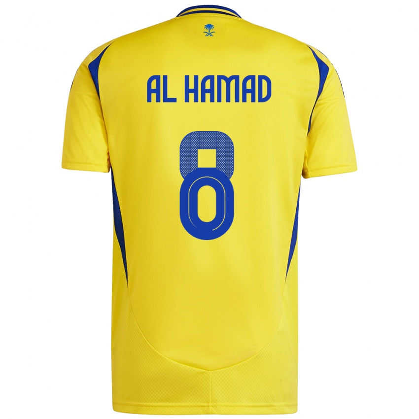 Kinder Sara Al-Hamad #8 Gelb Blau Heimtrikot Trikot 2024/25 T-Shirt