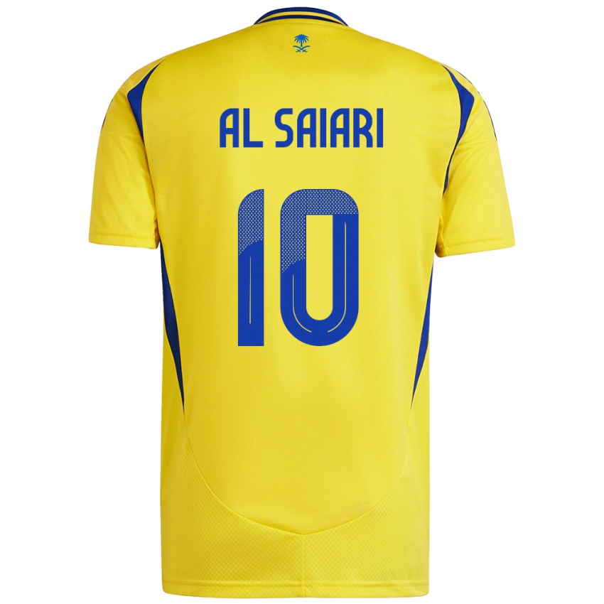 Kinder Mubarkh Al-Saiari #10 Gelb Blau Heimtrikot Trikot 2024/25 T-Shirt