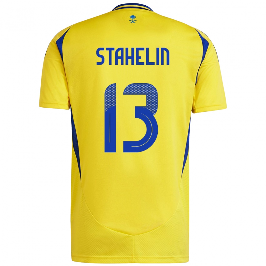 Kinder Izabela Stahelin #13 Gelb Blau Heimtrikot Trikot 2024/25 T-Shirt