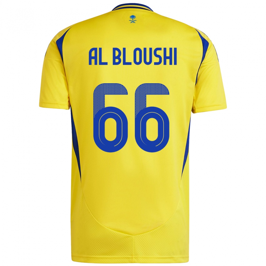 Kinder Reem Al-Bloushi #66 Gelb Blau Heimtrikot Trikot 2024/25 T-Shirt