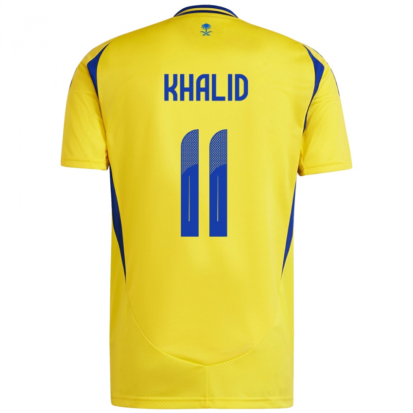 Kinder Khalid Al-Ghannam #11 Gelb Blau Heimtrikot Trikot 2024/25 T-Shirt