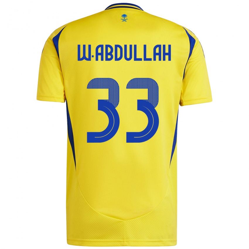 Kinder Waleed Abdullah #33 Gelb Blau Heimtrikot Trikot 2024/25 T-Shirt