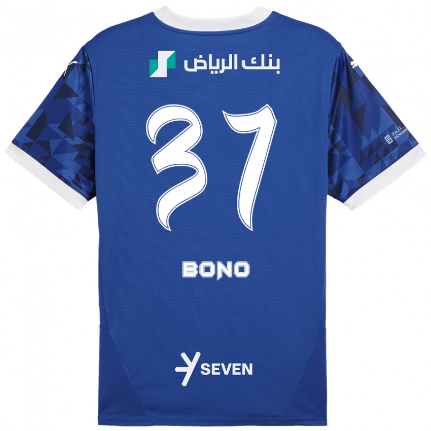 Kinder Bono #37 Dunkelblau Weiß Heimtrikot Trikot 2024/25 T-Shirt