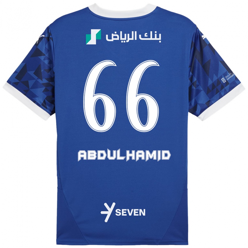 Kinder Saud Abdulhamid #66 Dunkelblau Weiß Heimtrikot Trikot 2024/25 T-Shirt