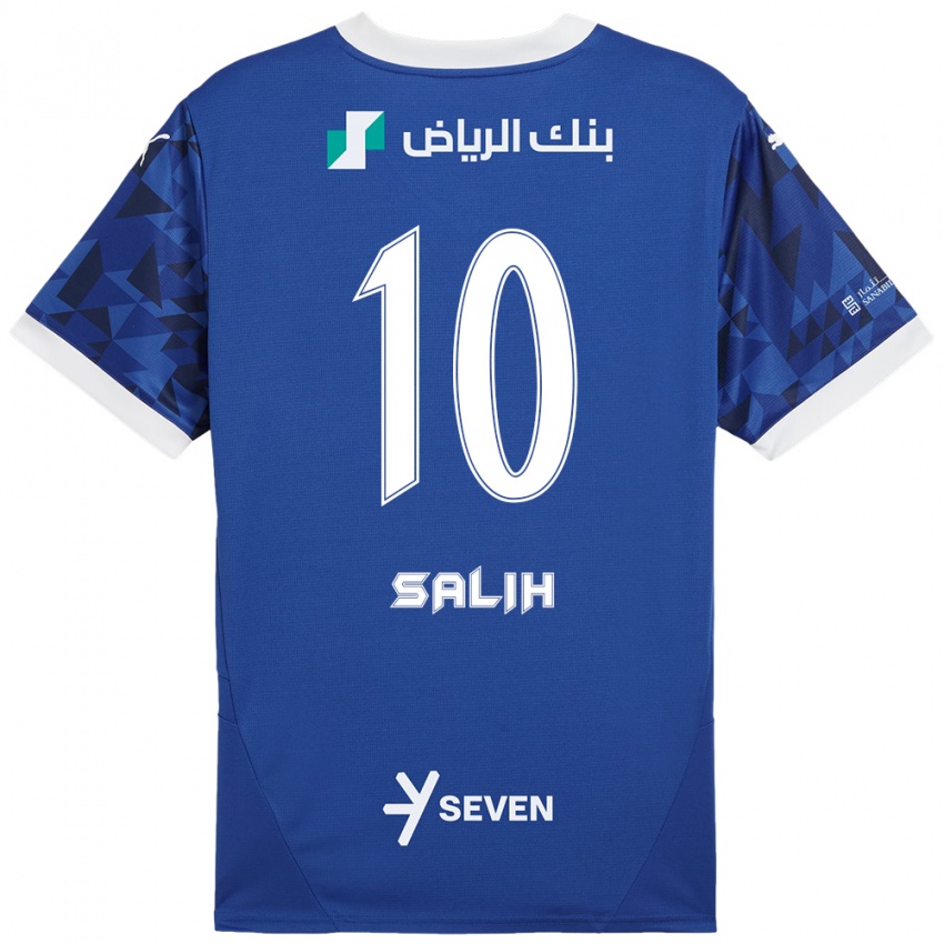 Kinder Zakia Salih #10 Dunkelblau Weiß Heimtrikot Trikot 2024/25 T-Shirt