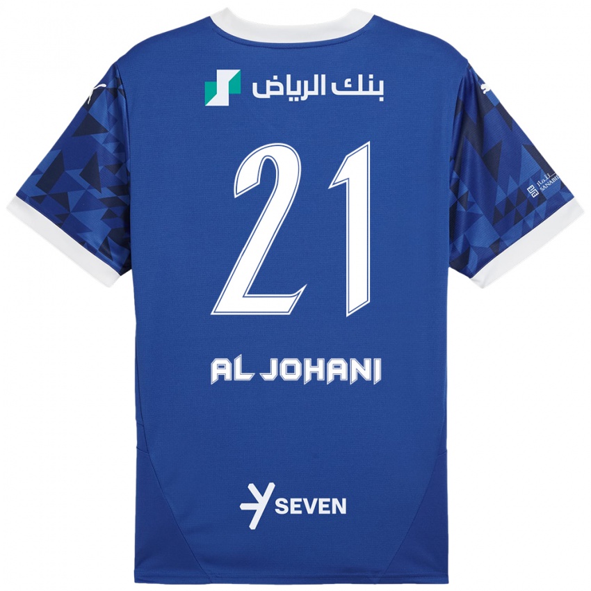 Kinder Joury Al-Johani #21 Dunkelblau Weiß Heimtrikot Trikot 2024/25 T-Shirt