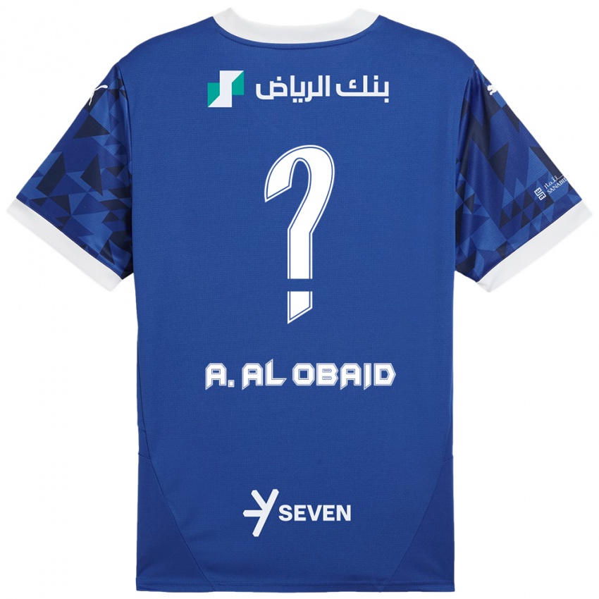 Kinder Abdulrahman Al-Obaid #0 Dunkelblau Weiß Heimtrikot Trikot 2024/25 T-Shirt