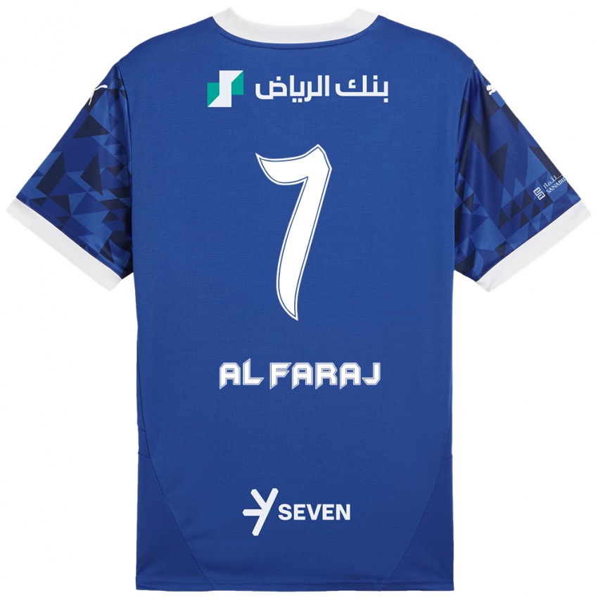 Kinder Salman Al-Faraj #7 Dunkelblau Weiß Heimtrikot Trikot 2024/25 T-Shirt