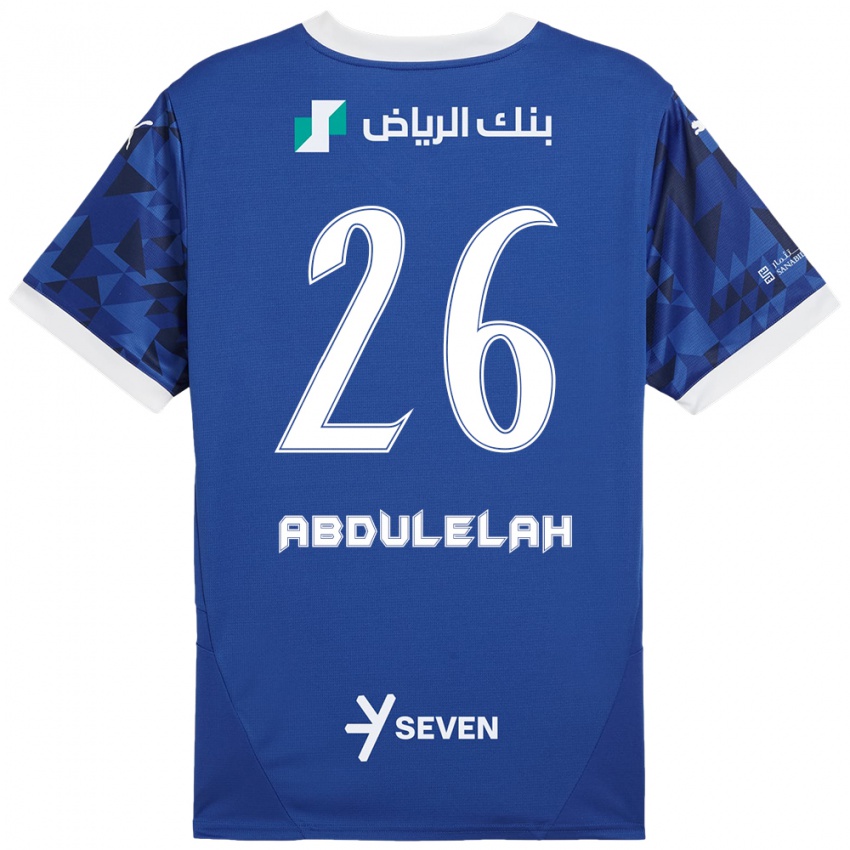 Kinder Abdulelah Al-Malki #26 Dunkelblau Weiß Heimtrikot Trikot 2024/25 T-Shirt