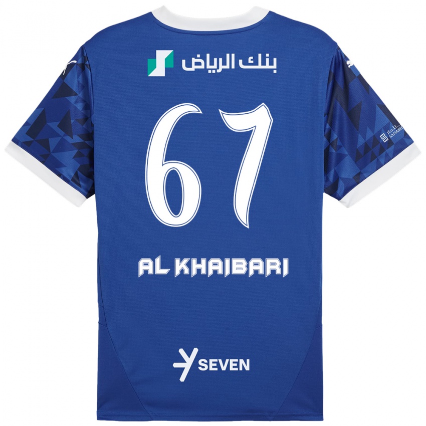 Kinder Mohammed Al-Khaibari #67 Dunkelblau Weiß Heimtrikot Trikot 2024/25 T-Shirt