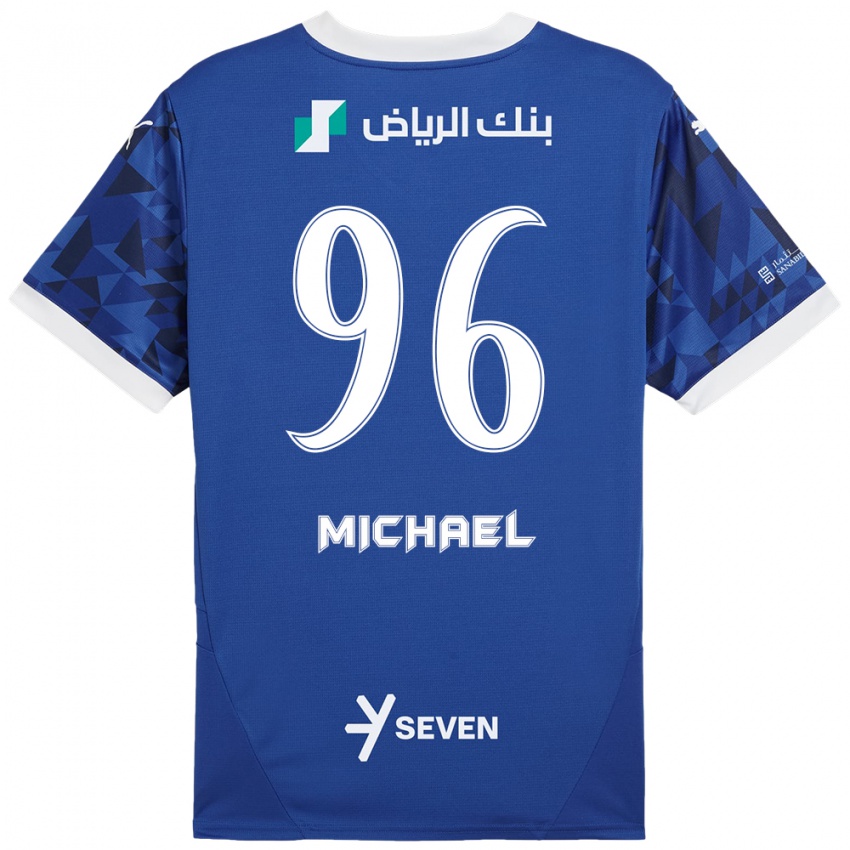 Kinder Michael #96 Dunkelblau Weiß Heimtrikot Trikot 2024/25 T-Shirt